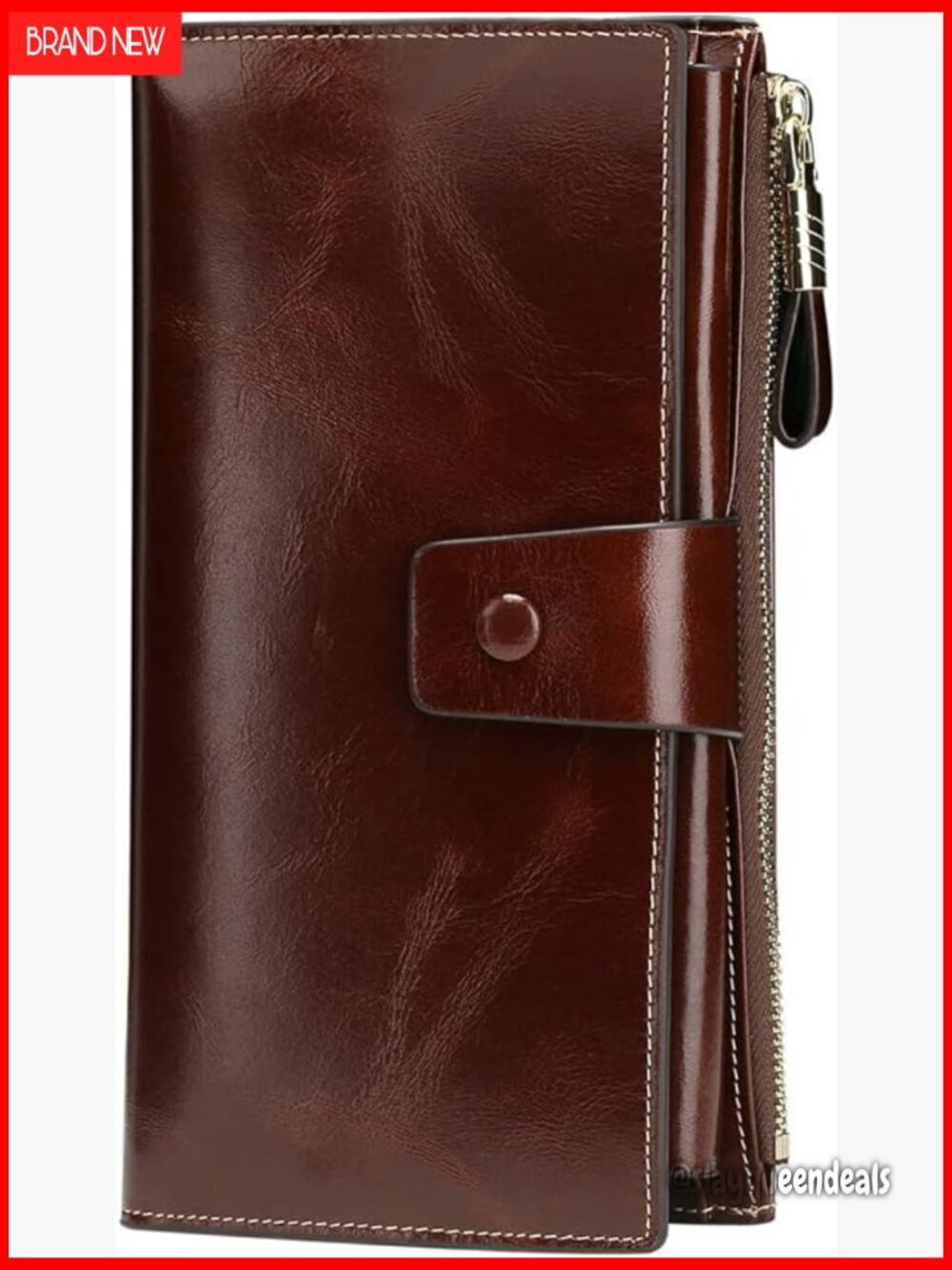 Large Capacity RFID Blocking Genuine Leather Wallet with Phone Case